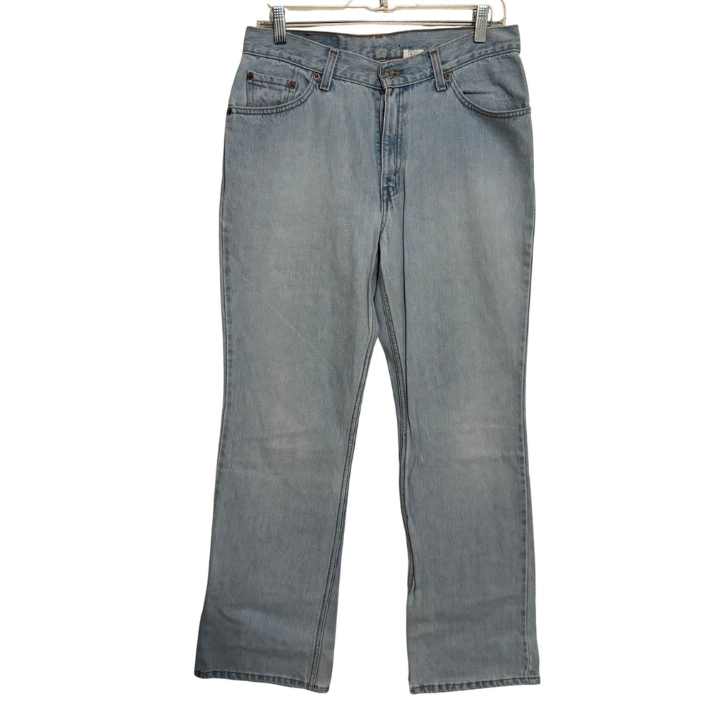 Vintage Levi's 517 Boot Cut Low‎ Rise Size 11 JR M Light Blue 90s Made in Mexico